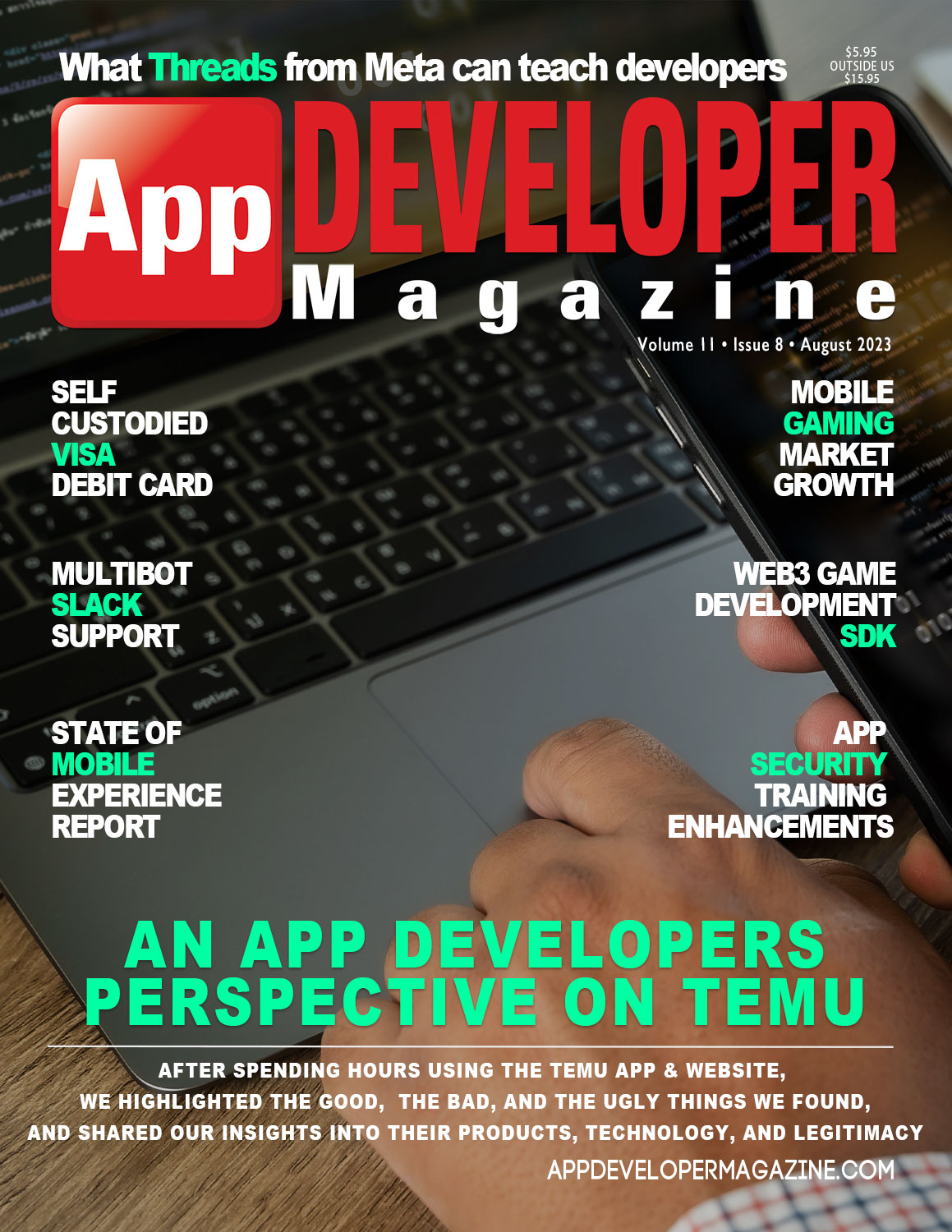 App Developer Magazine August 2023 Cover