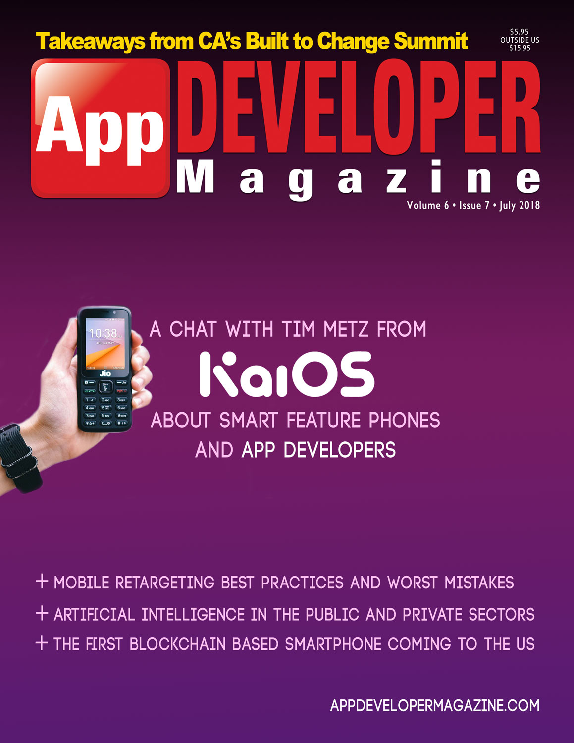 App Developer Magazine July 2018 Cover