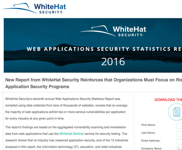 WhiteHat Web Applications Security Statistics Report Highlights Chronic Vulnerabilities
