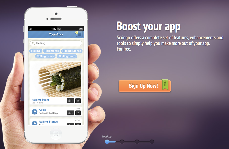 Scringo for App Discoverability and User Retention