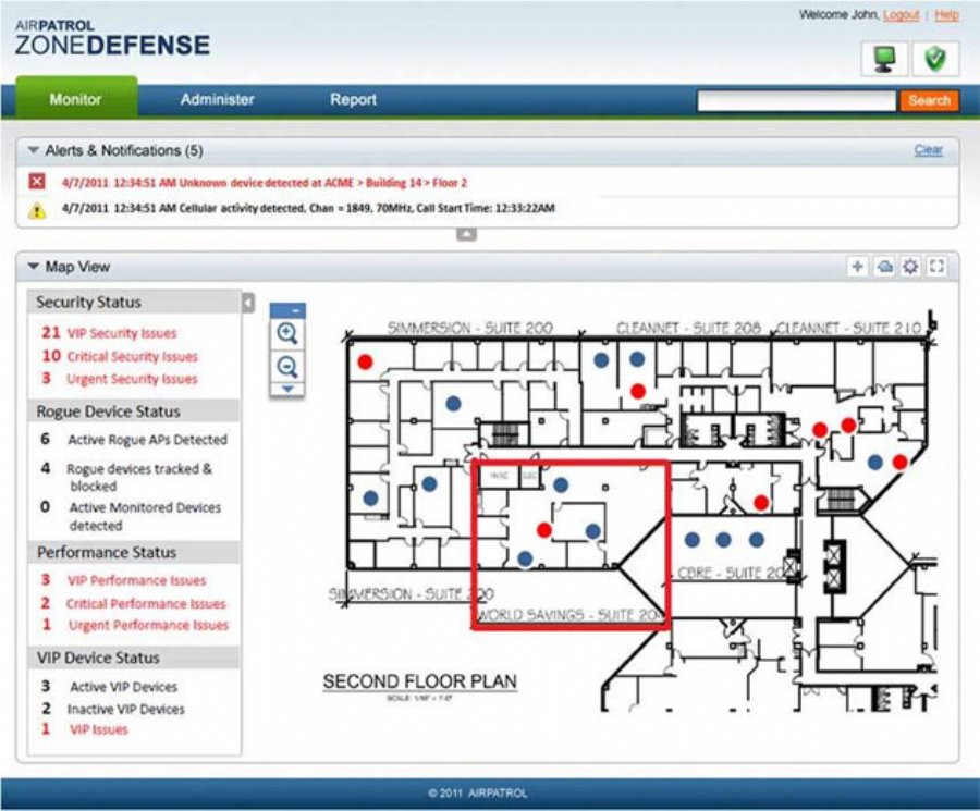 AirPatrol ZoneDefense 5 Allows Automatic Changes for Mobile Device Security Based on Location