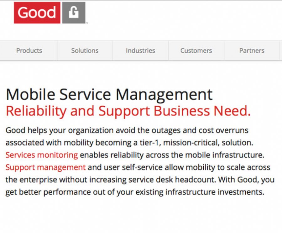 Good Technology Offers Mobile App Service Management Platform