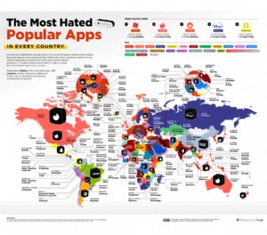 Most hated apps in every country