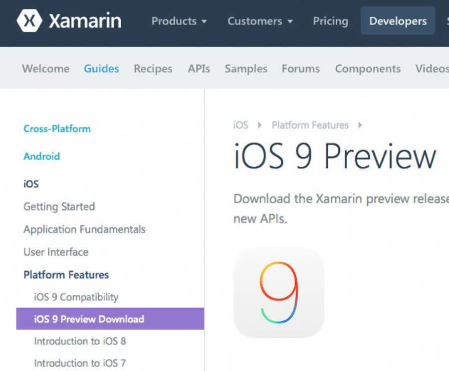 Xamarin iOS 9 Now in Preview