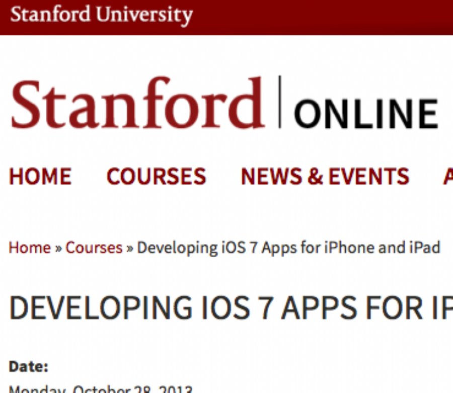 Stanford offers free course in developing iOS 7 apps for iPhone and iPad