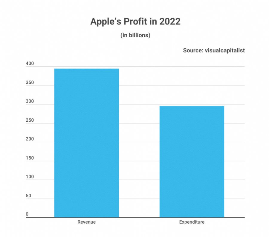 Apples profit in 2022